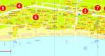Podrobná mapa Slunečního pobřeží - ulice, domy, čtvrti
