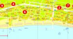 Mapa detallado de Sunny Beach - calles, casas, distritos